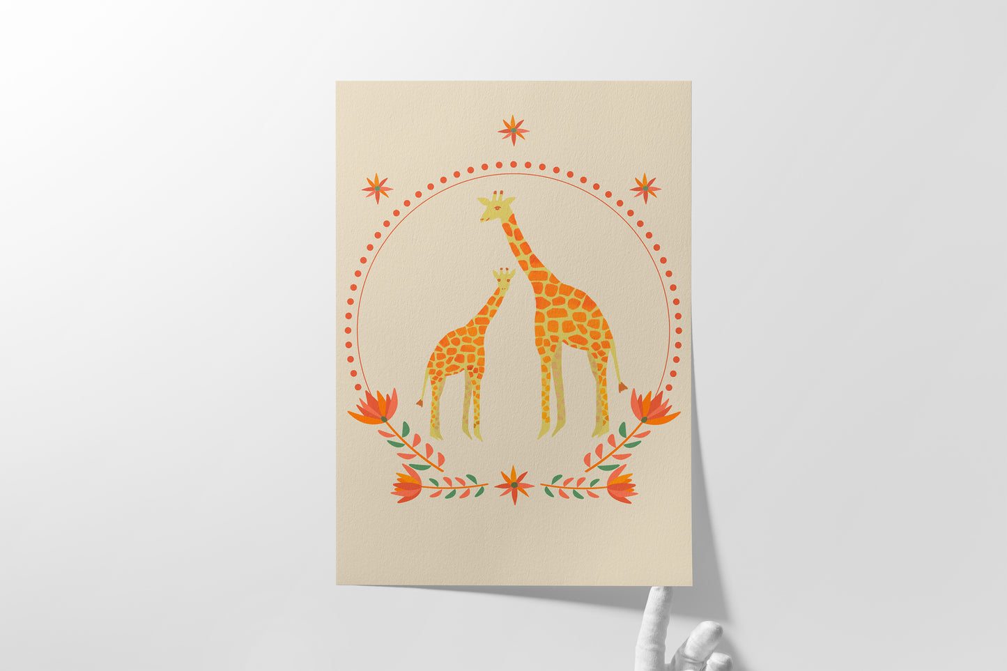 Happy Giraffes ‘Kirin’ Yellow - Art Prints