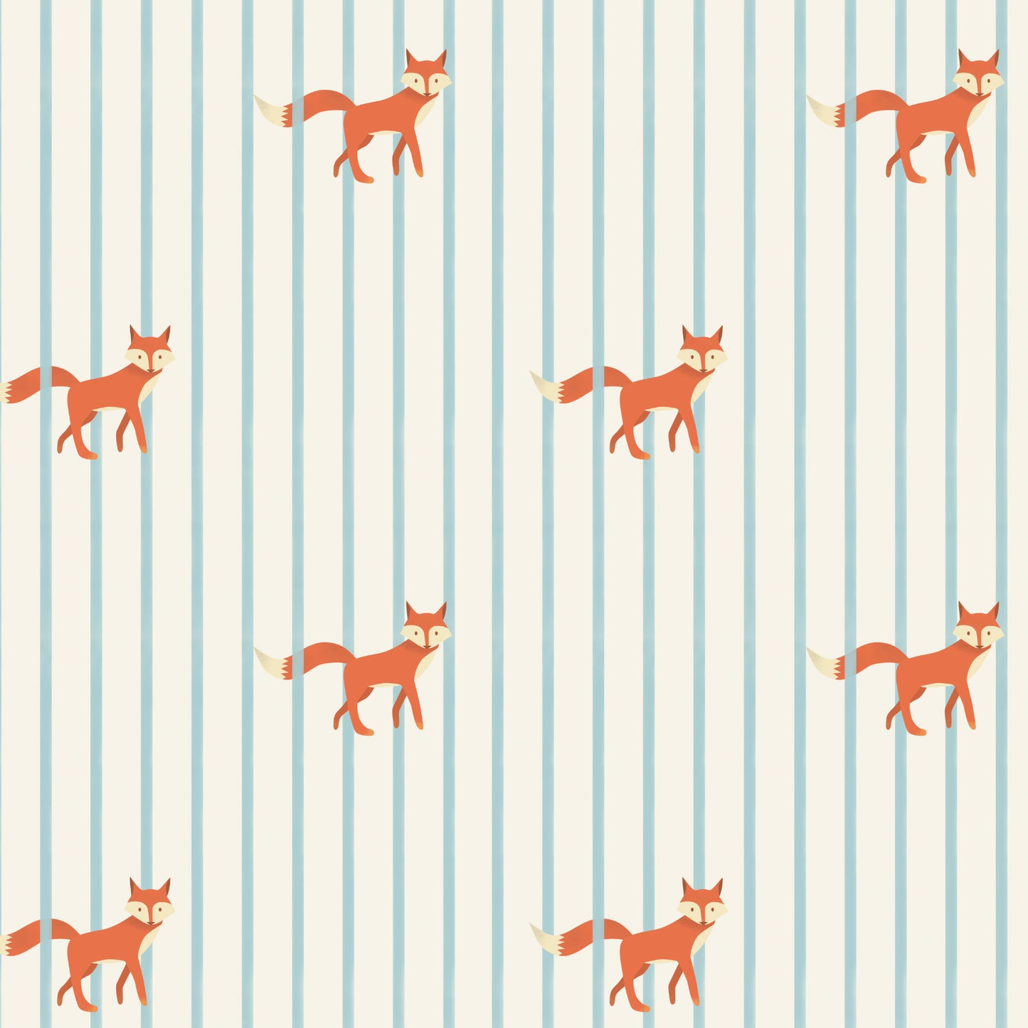 Playful fox pattern for cozy children's spaces