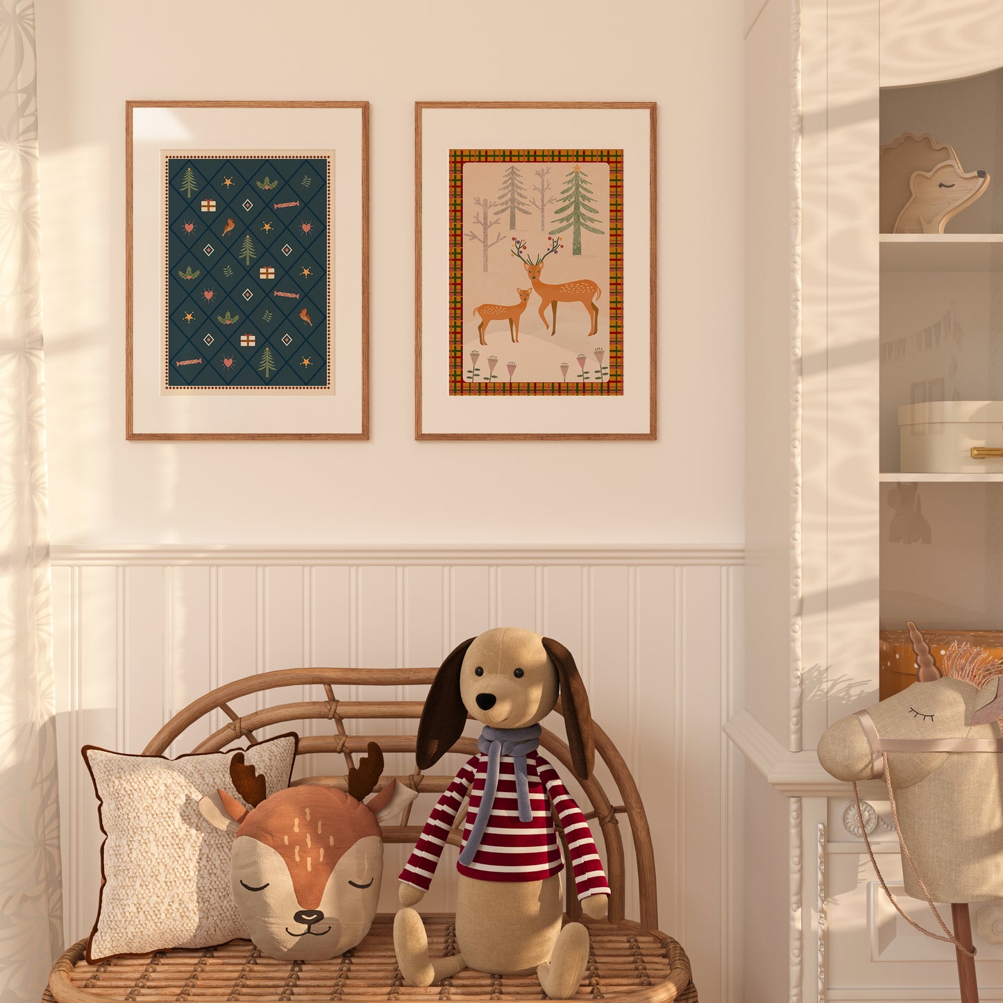 Hand-illustrated Christmas print designed for children, safe and eco-conscious.