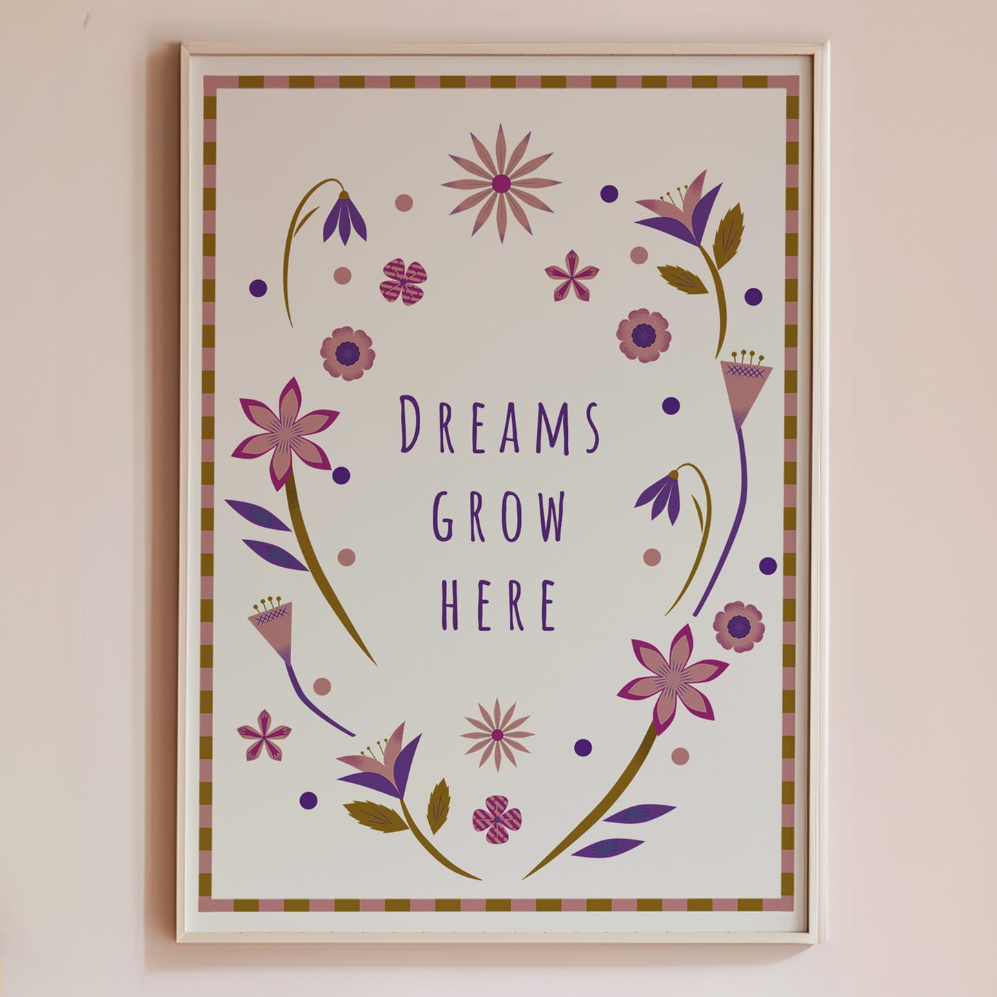 Hand-illustrated Floral art print for children, eco-friendly and non-toxic.