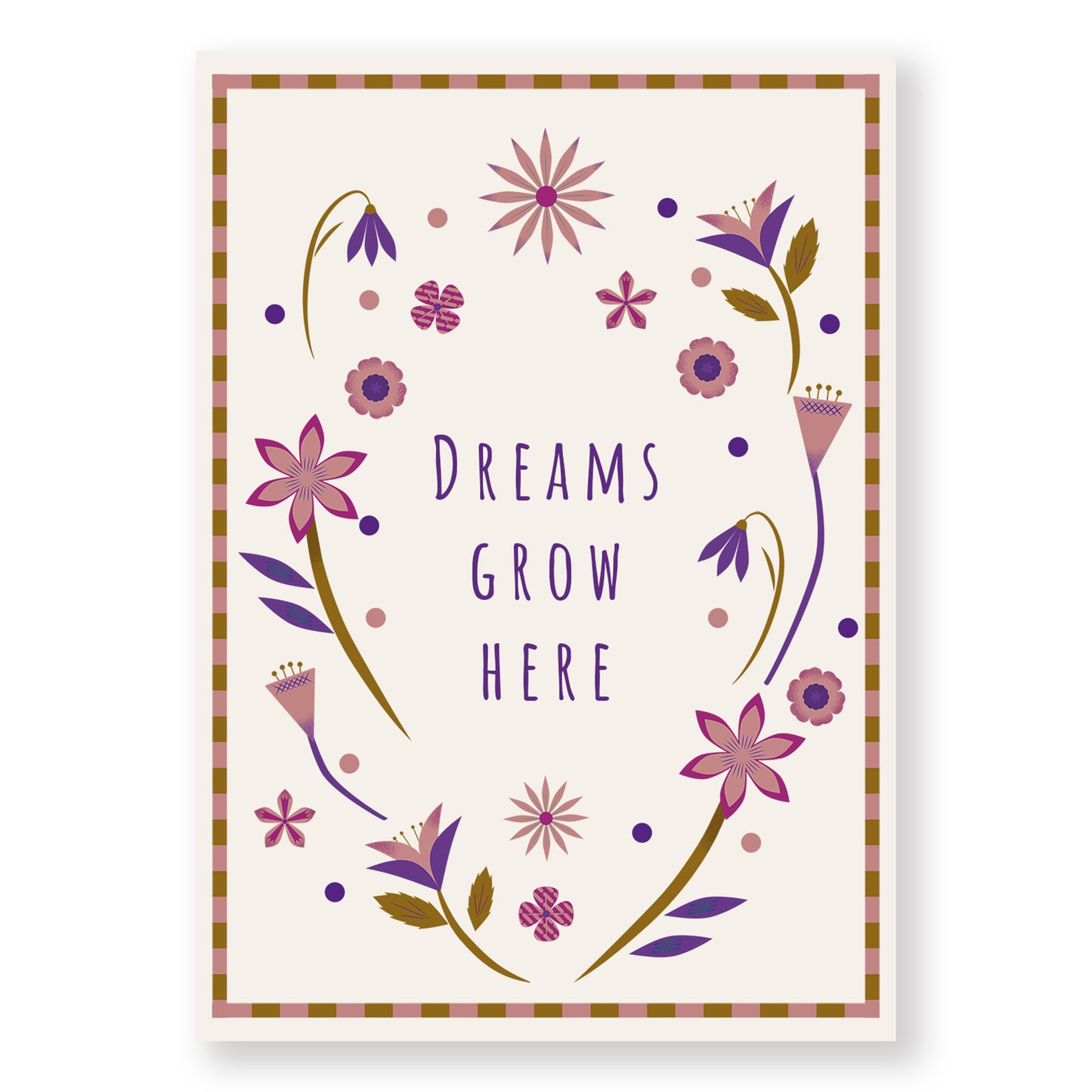 Hand-illustrated Floral art print for children, eco-friendly and non-toxic.