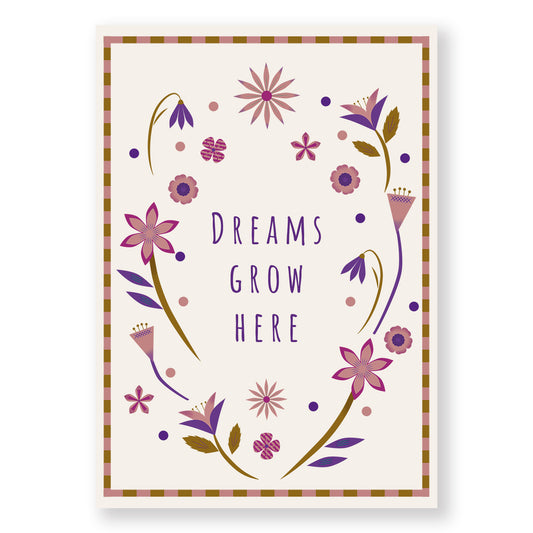 Hand-illustrated Floral art print for children, eco-friendly and non-toxic.