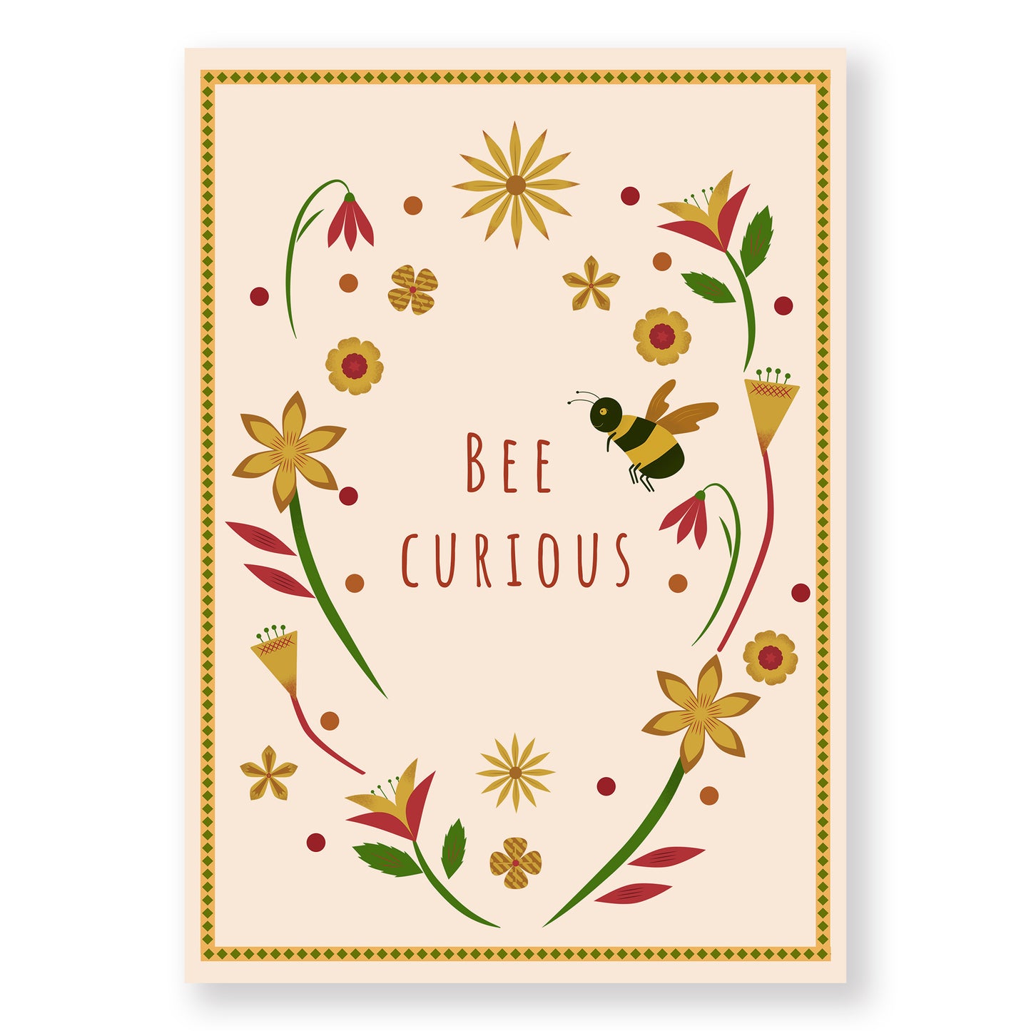 Hand-illustrated Floral art print for children, eco-friendly and non-toxic.