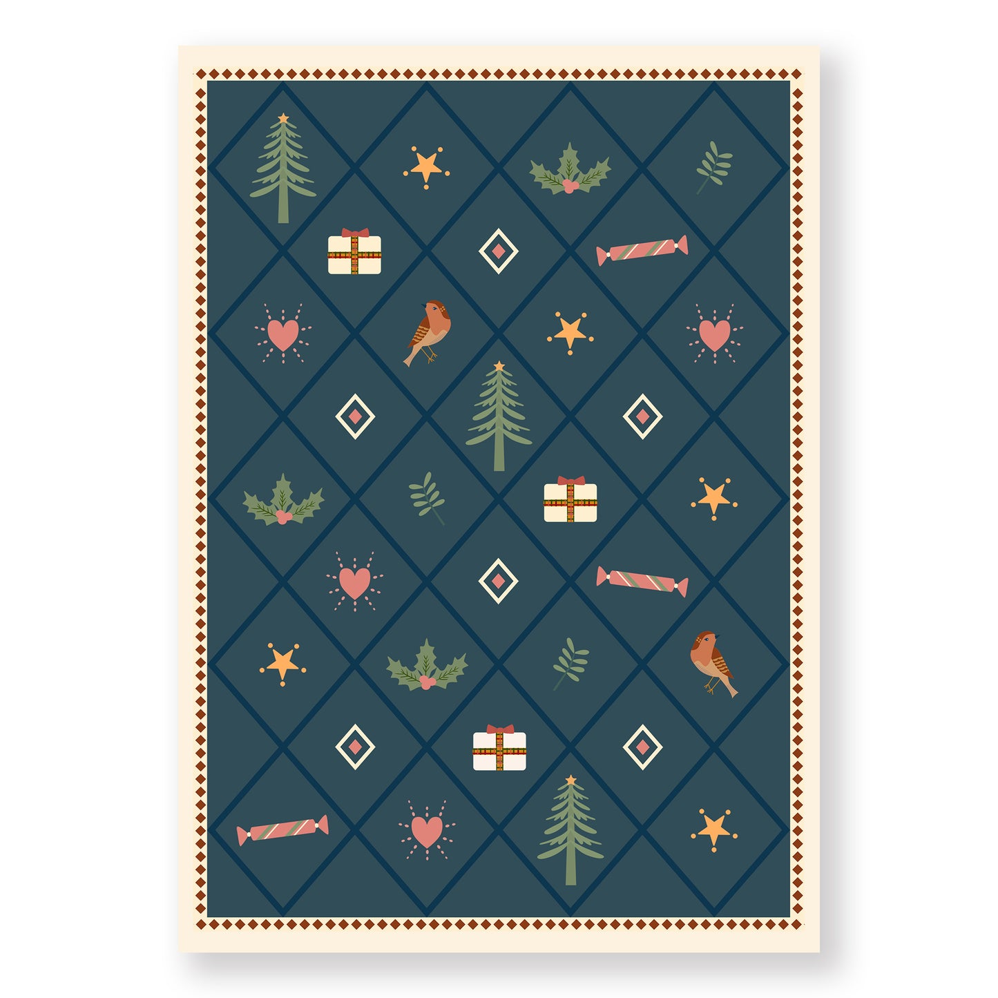 Hand-illustrated Christmas print designed for children, safe and eco-conscious.