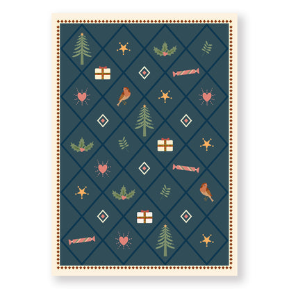 Hand-illustrated Christmas print designed for children, safe and eco-conscious.