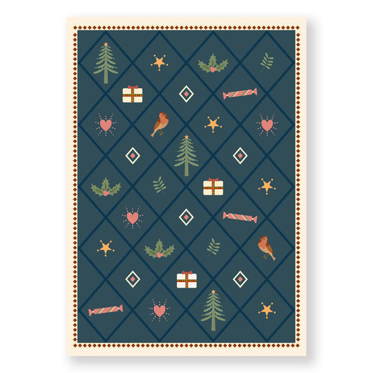 Hand-illustrated Christmas print designed for children, safe and eco-conscious.