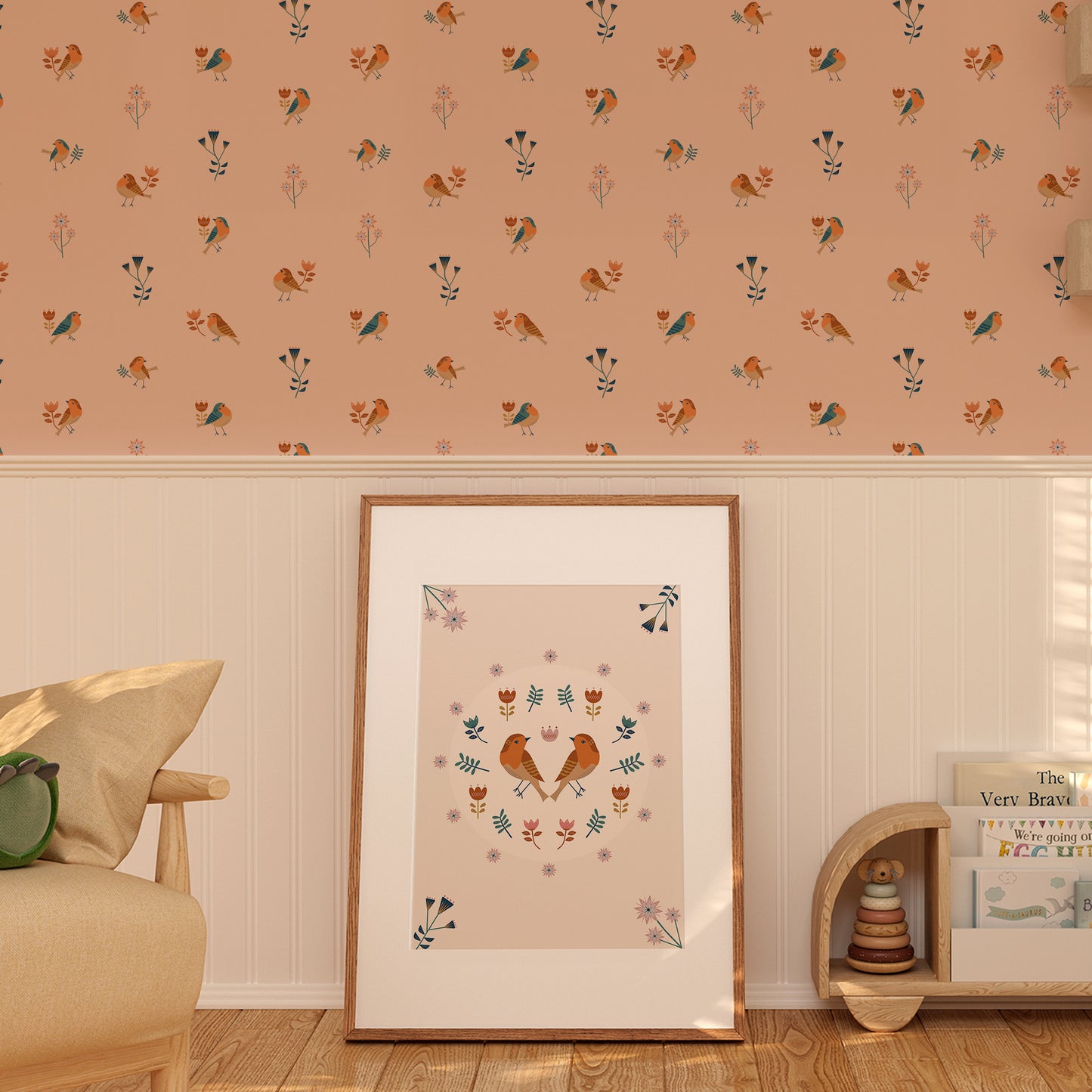 Whimsical children's room with Nordic influence