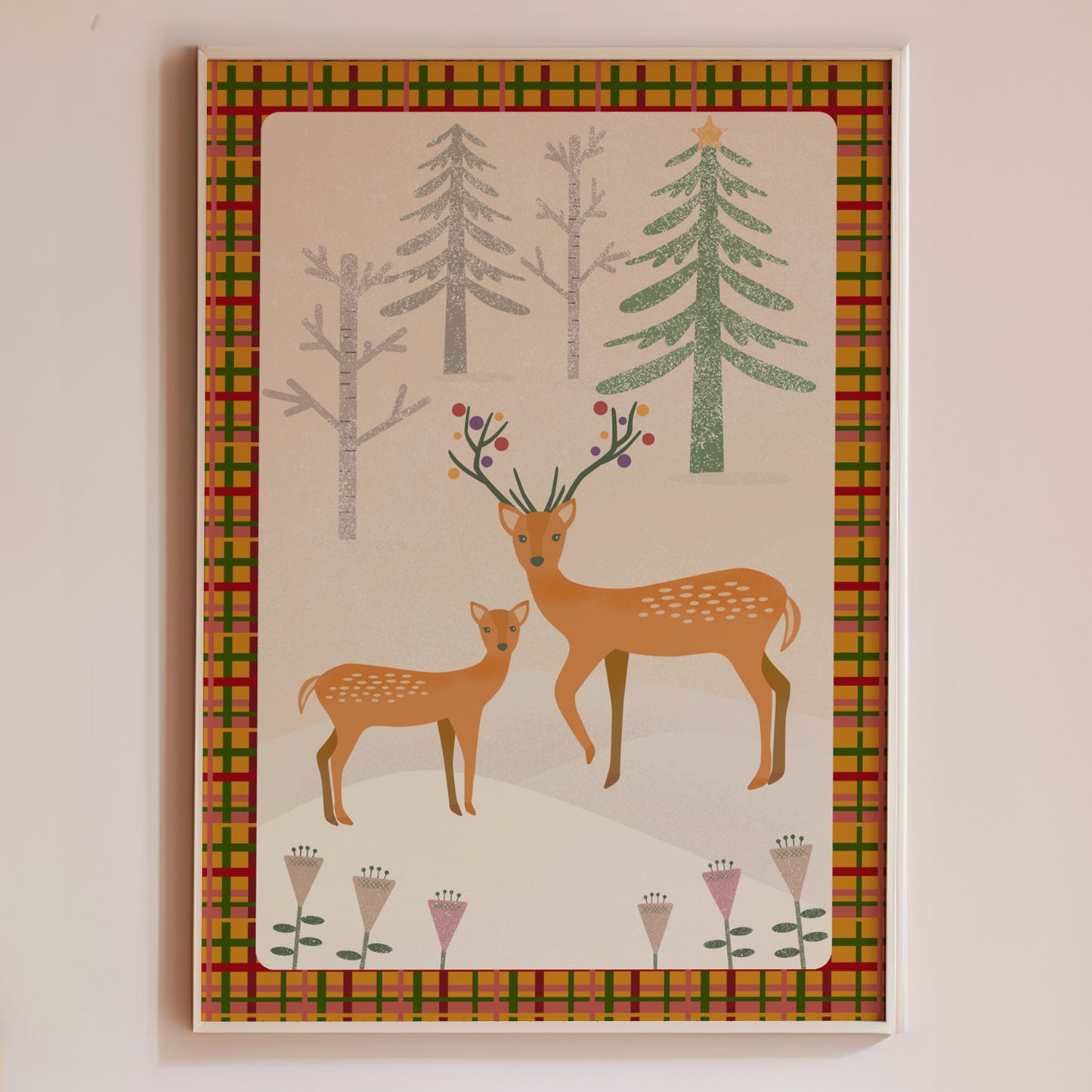 Hand-illustrated Christmas print designed for children, safe and eco-conscious.