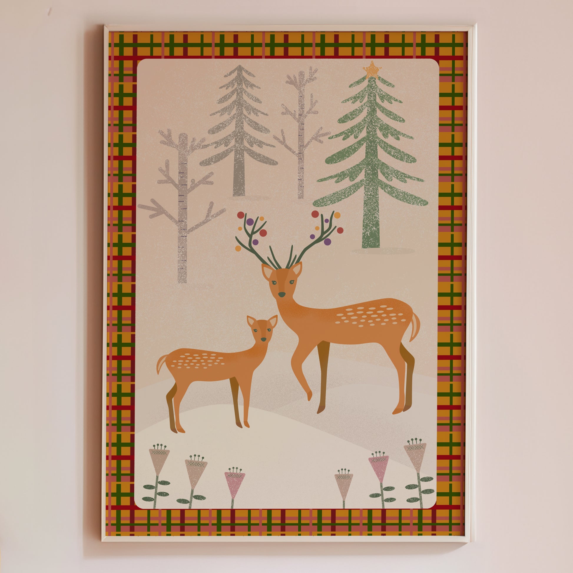 Hand-illustrated Christmas print designed for children, safe and eco-conscious.