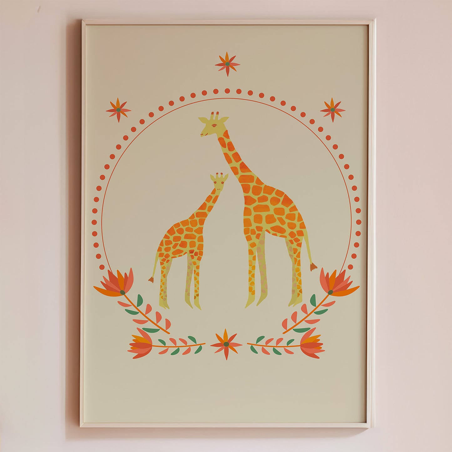 Happy Giraffes ‘Kirin’ Yellow - Art Prints