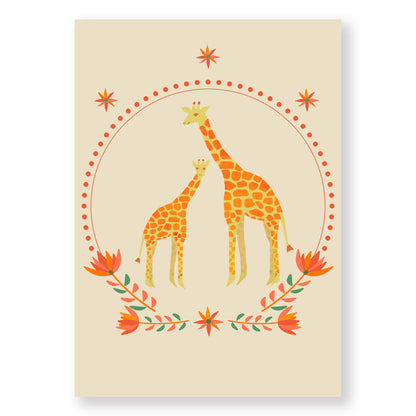 Happy Giraffes ‘Kirin’ Yellow - Art Prints