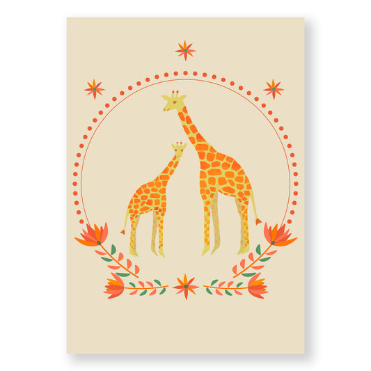 Happy Giraffes ‘Kirin’ Yellow - Art Prints