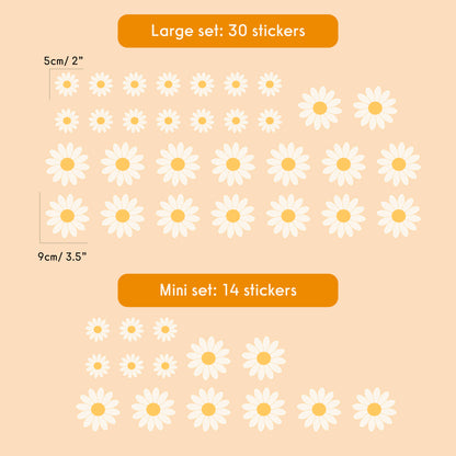 Daisy Flowers Wall Stickers Set