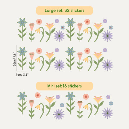 English Garden Wall Stickers Set - Cottage Garden