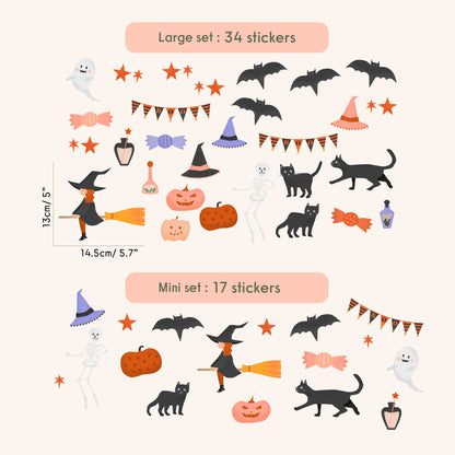 Halloween Spooky Wall Stickers Set