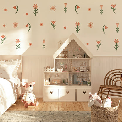 English Garden Wall Stickers Set - Blush Pink