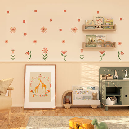English Garden Wall Stickers Set - Blush Pink