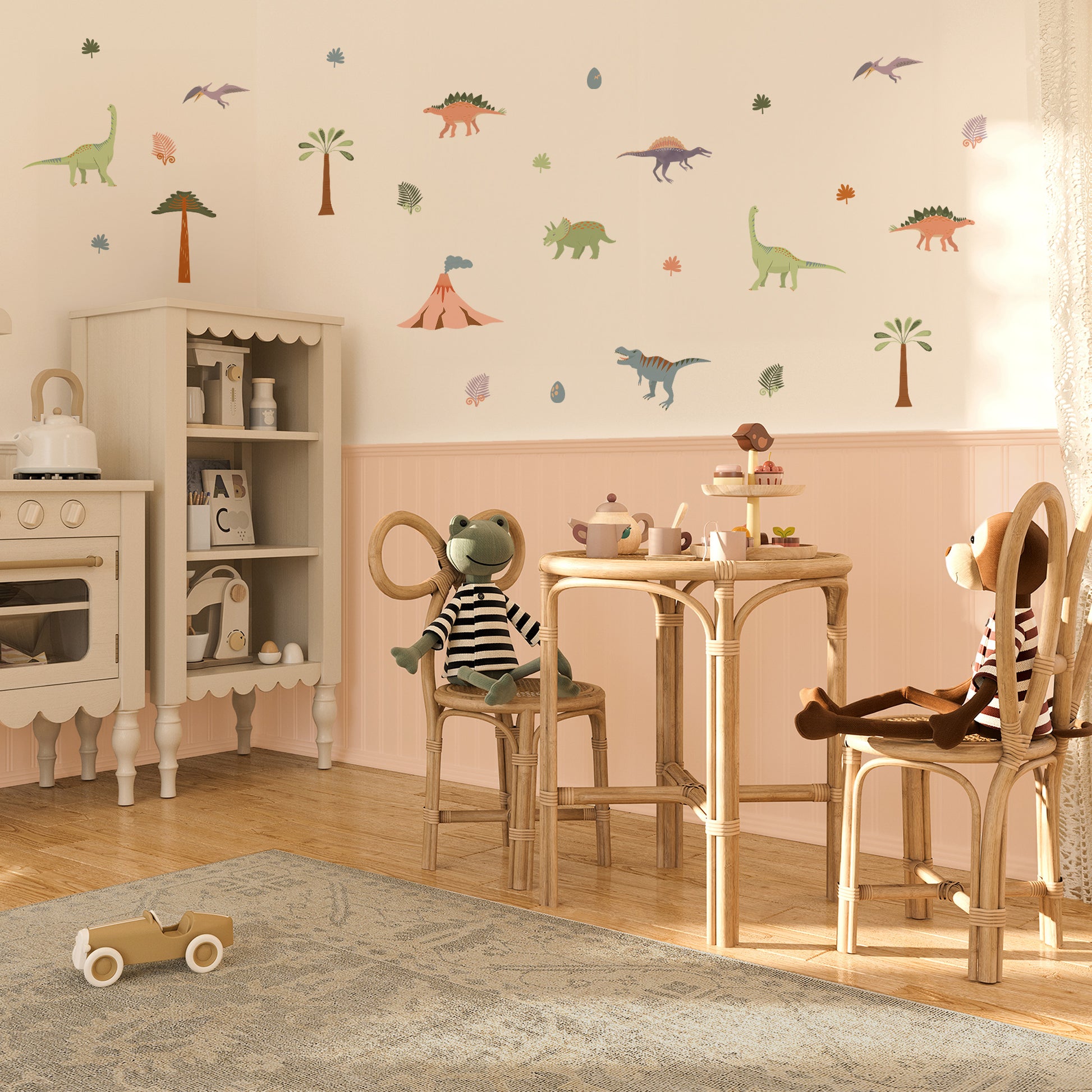 Renter-friendly dinosaur wall art – sustainable and PVC-free